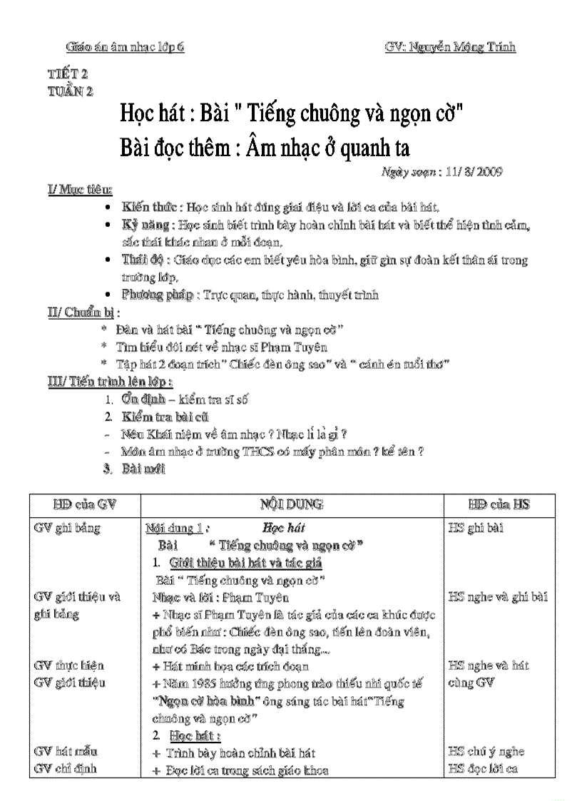 GA lớp 6 tiết 1 tiết 10