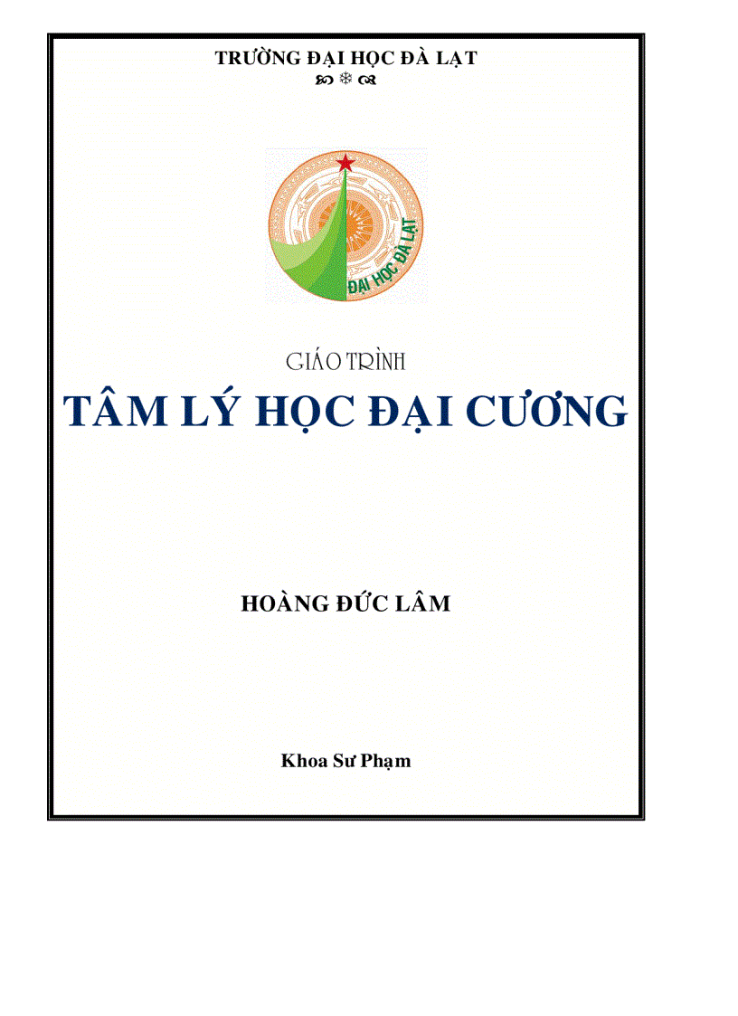 Giáo trình Tâm lý học đại cương