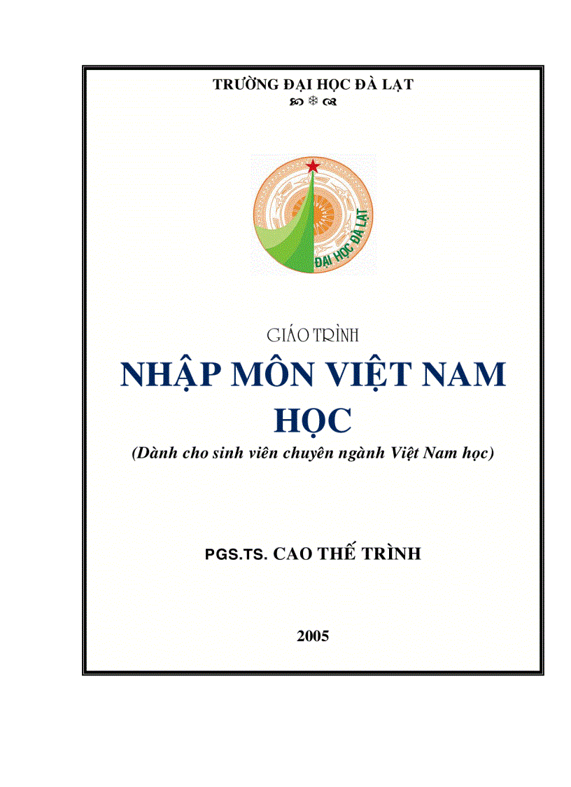 Nhập môn Việt Nam học