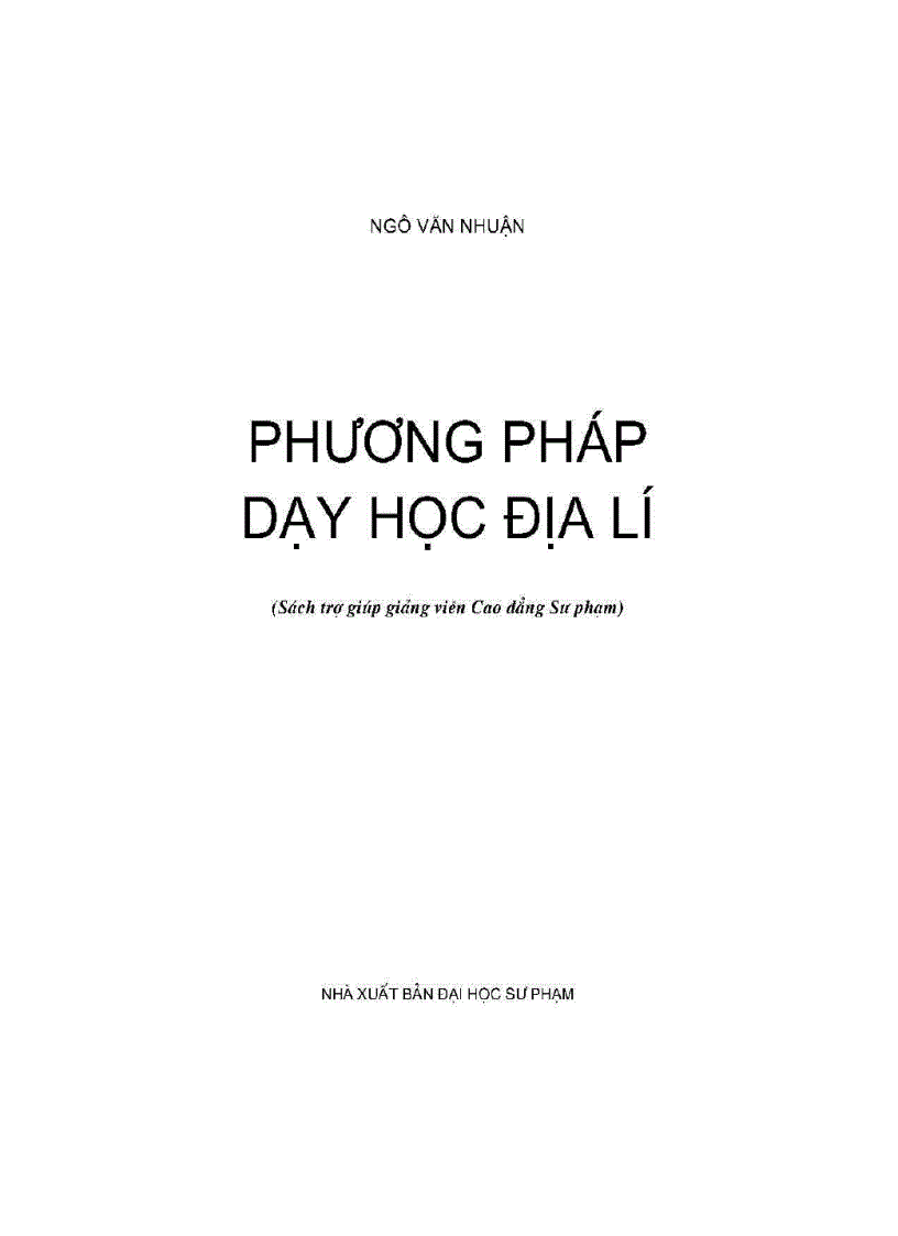 Phương pháp dạy học Địa lý