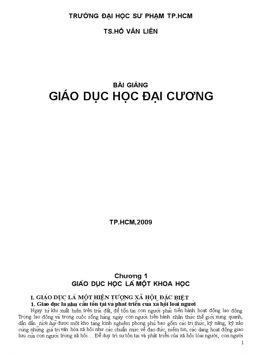 Giáo dục học đại cương