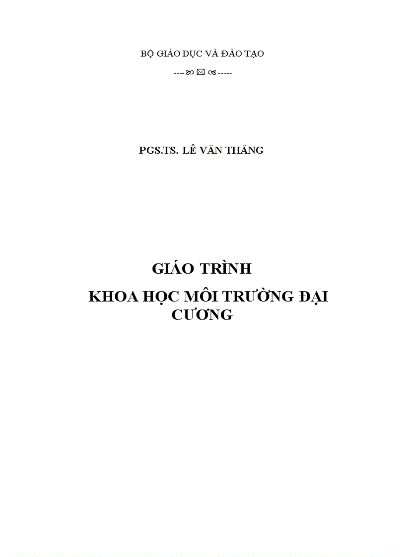 Khoa học môi trường đại cương