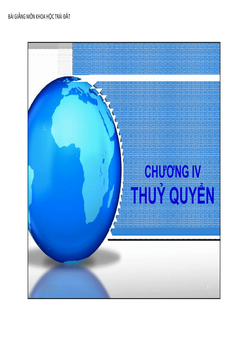 Chương 4 Thủy quyển