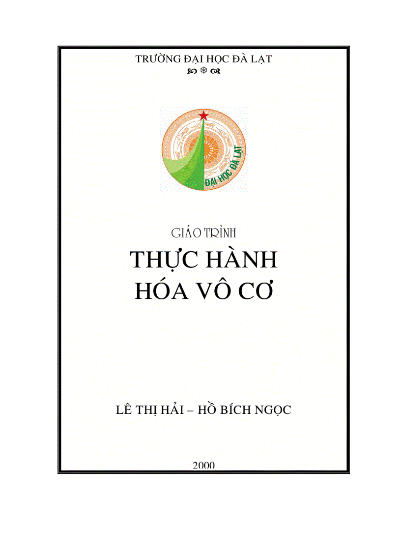 Thực hành hóa vô cơ