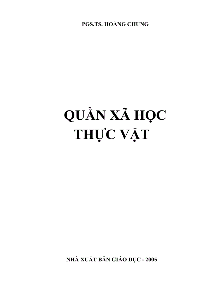 Quần xã học thực vật