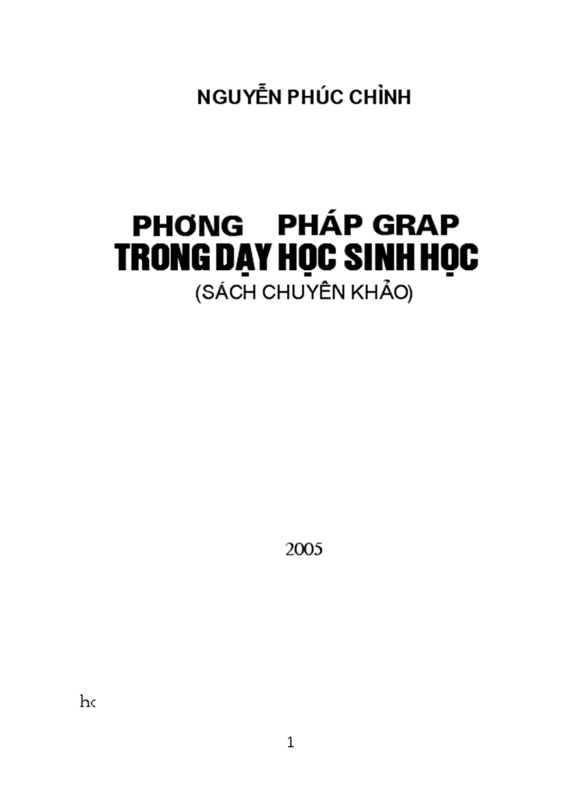 Phương pháp grap trong dạy học Sinh học