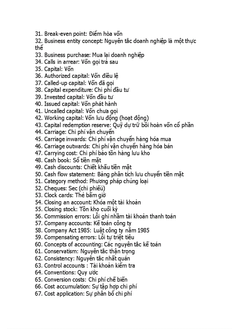 Thuật ngữ chuyên ngành kế toán