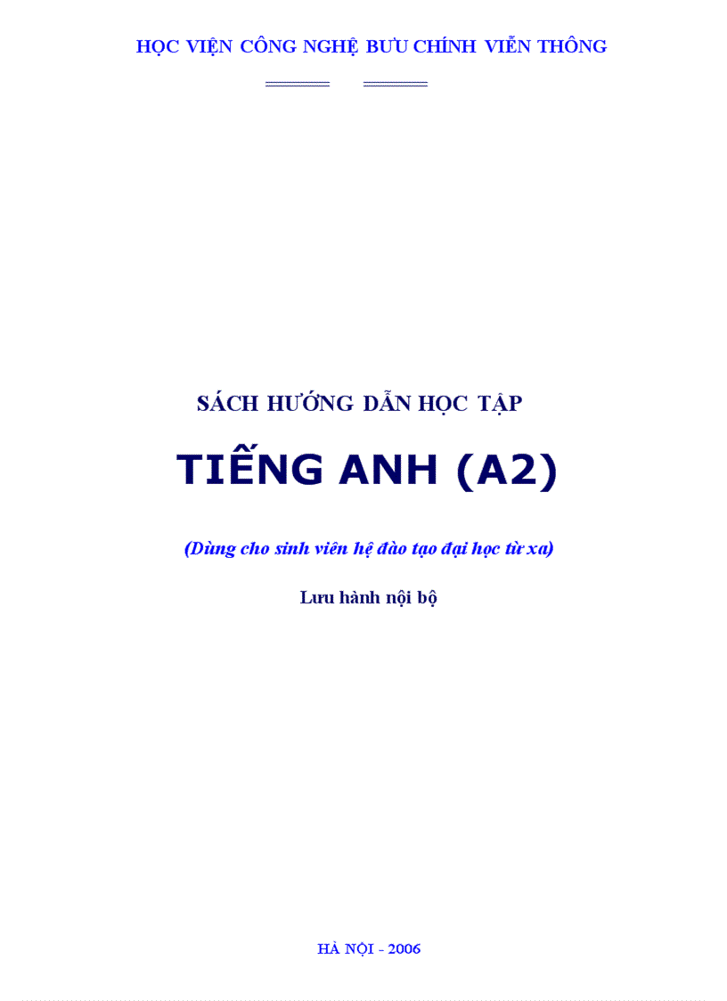 Giáo trình Tiếng Anh dành cho SV năm I Quyển 2