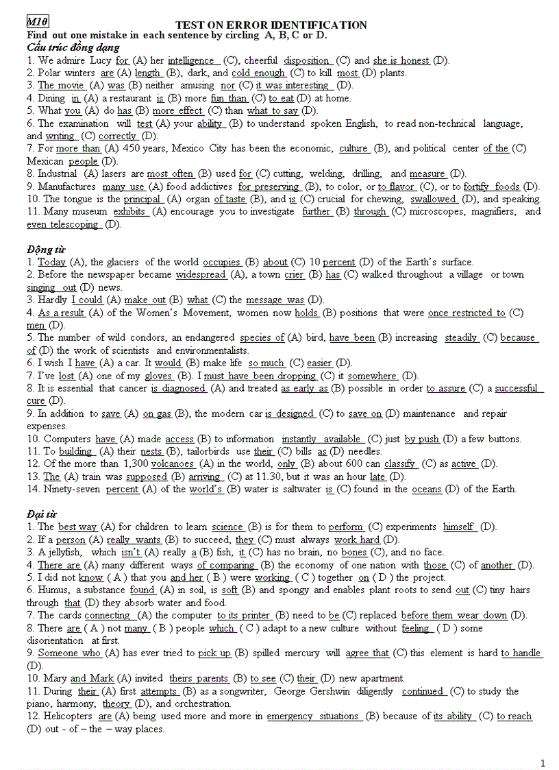 Error identification