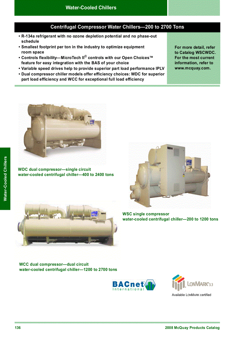 McquayChiller WDC63 manual