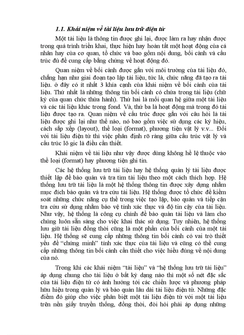 Khái niệm Tài liệu điện tử