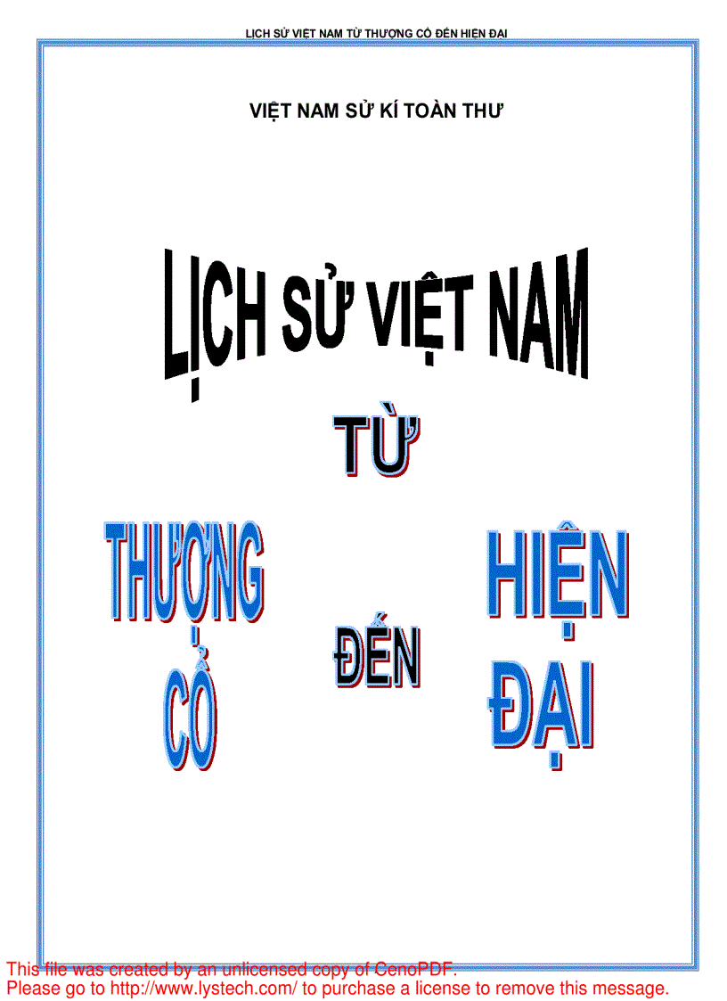 Chu tran minh lich su viet nam tu thuong co den hien tai