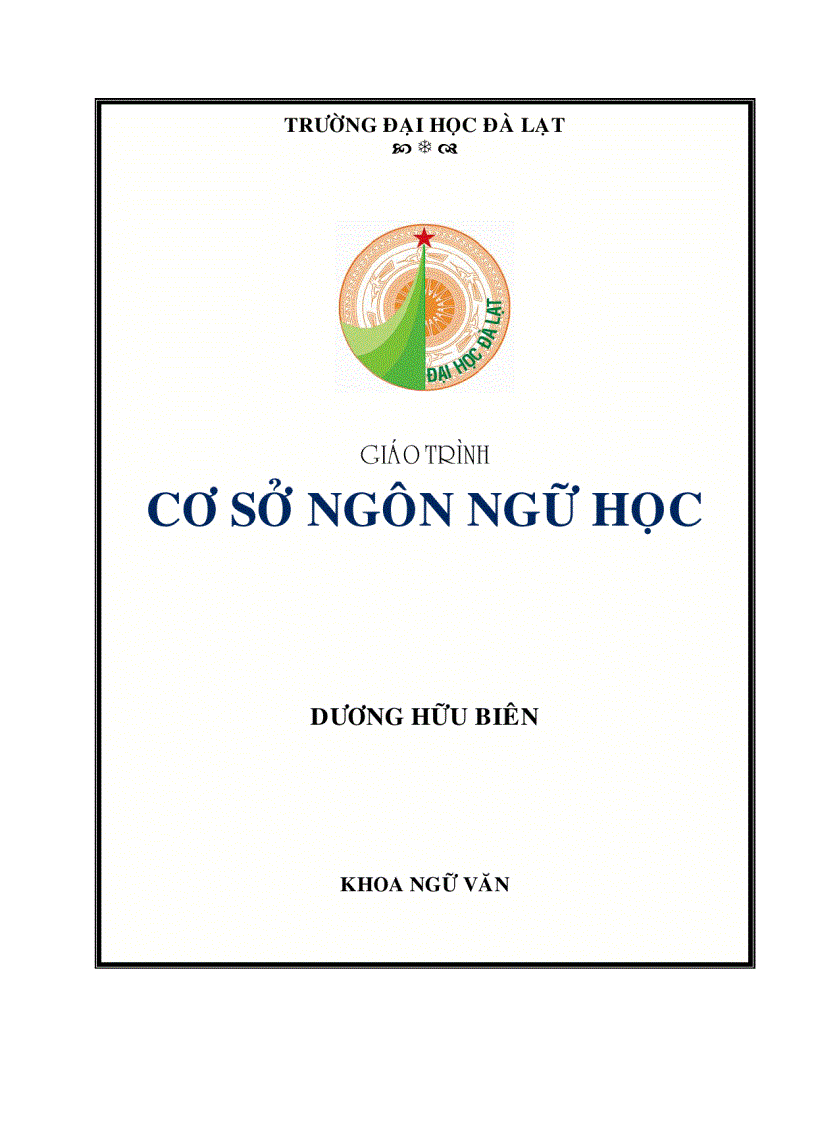 Cơ sở ngôn ngữ học