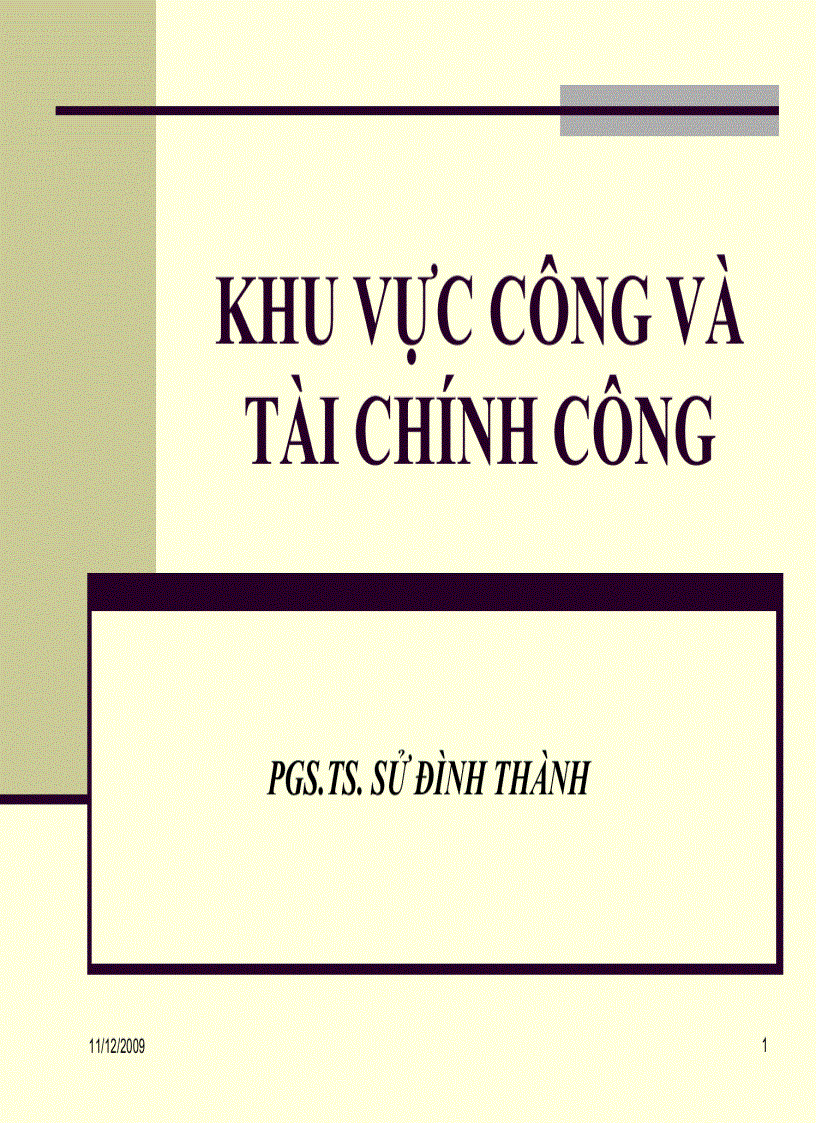 Môn học tài chính công