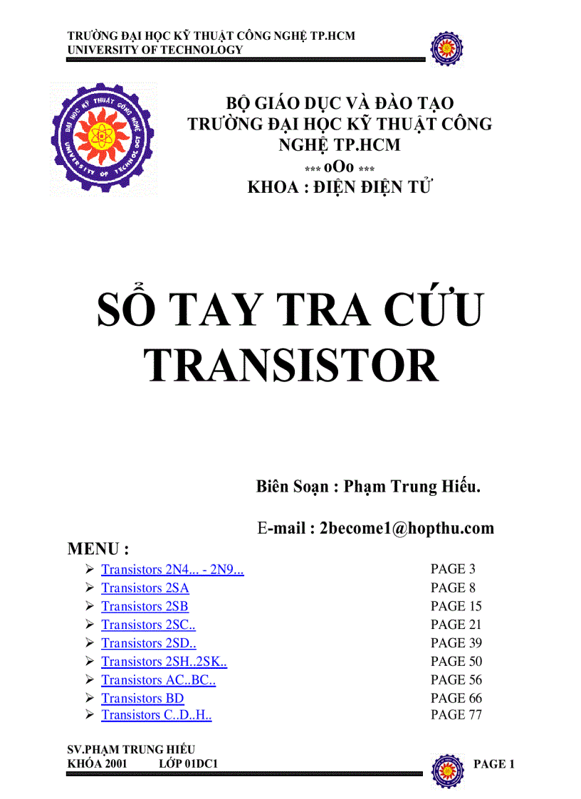 Tra cứu transistor