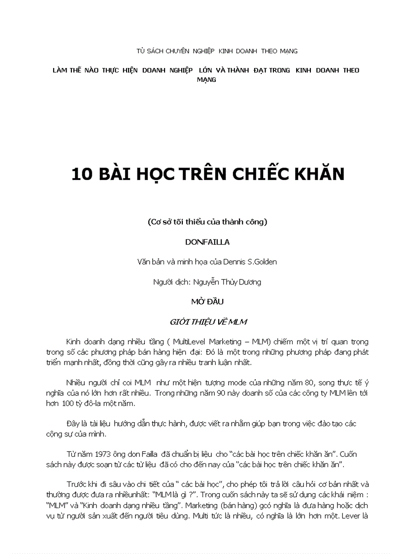 Bài học từ chiếc khăn