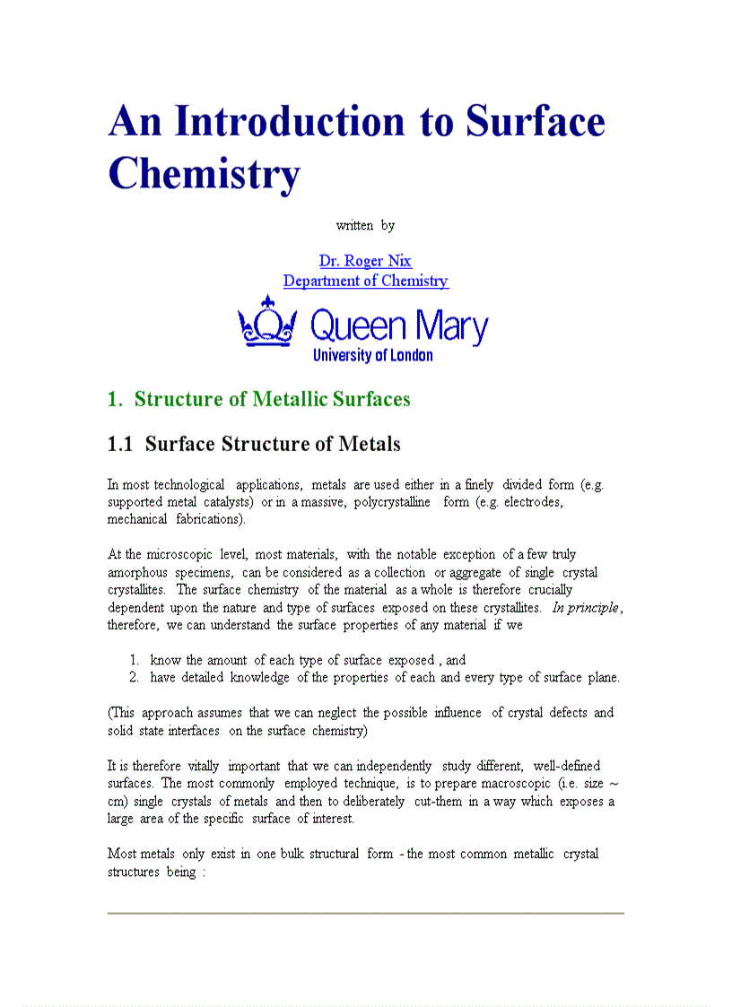 Ebook An Introduction to Surface Chemistry doc