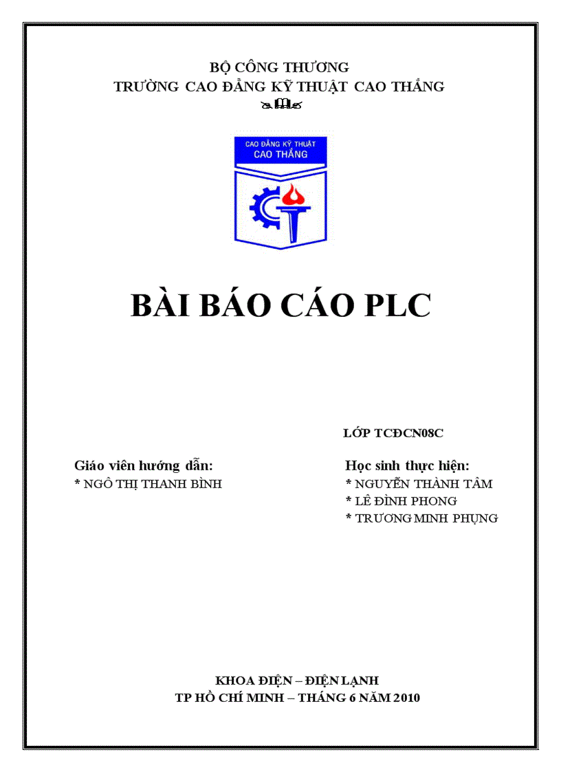 Bai bao cao plc