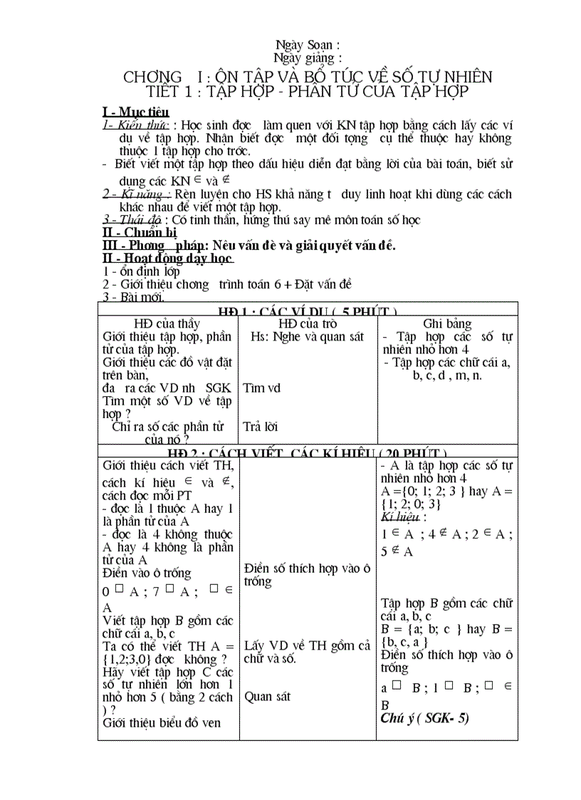 Số học 6 cả năm