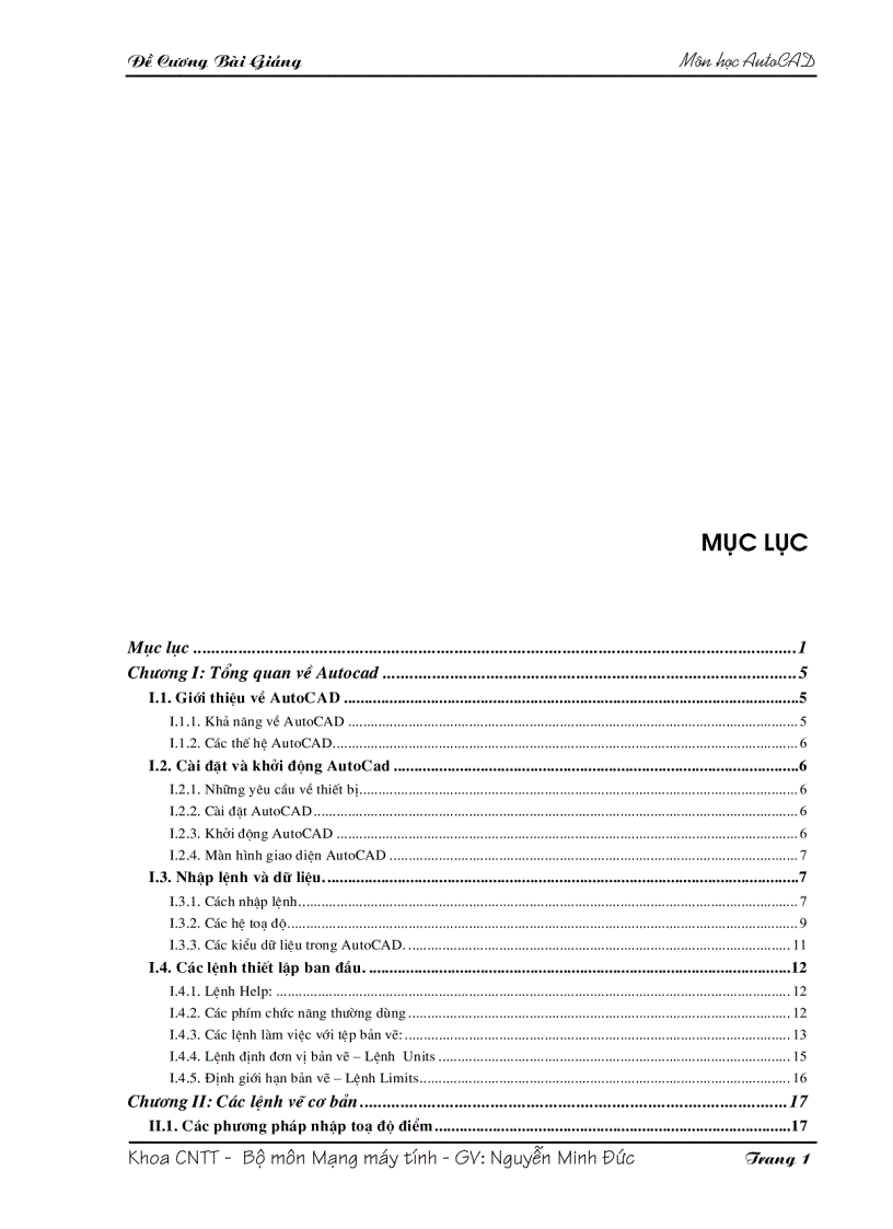 Bài giảng autocad 2004