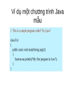 Bài giảng lập trình Java