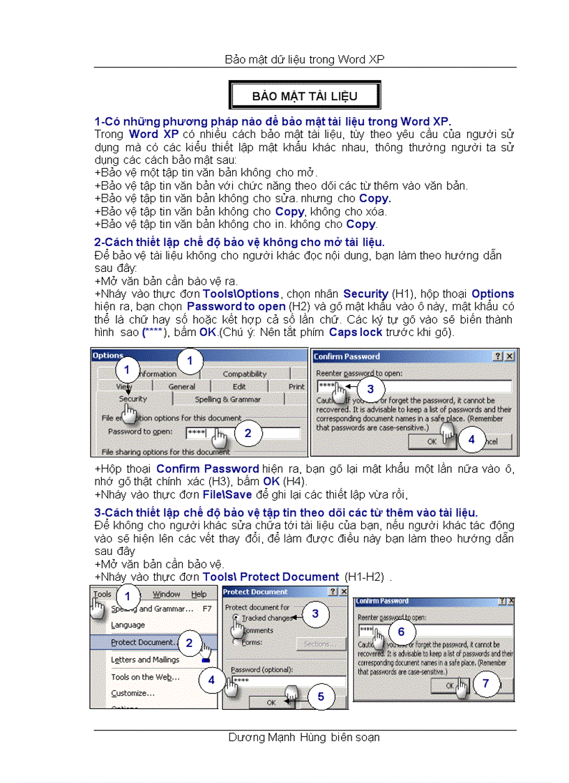 Bao mat tai lieu WordXP
