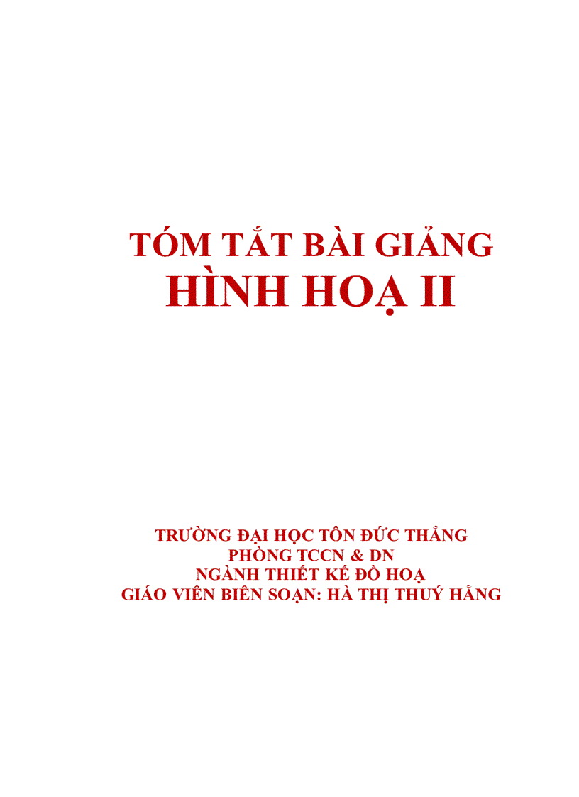 Bài giảng hình họa 2