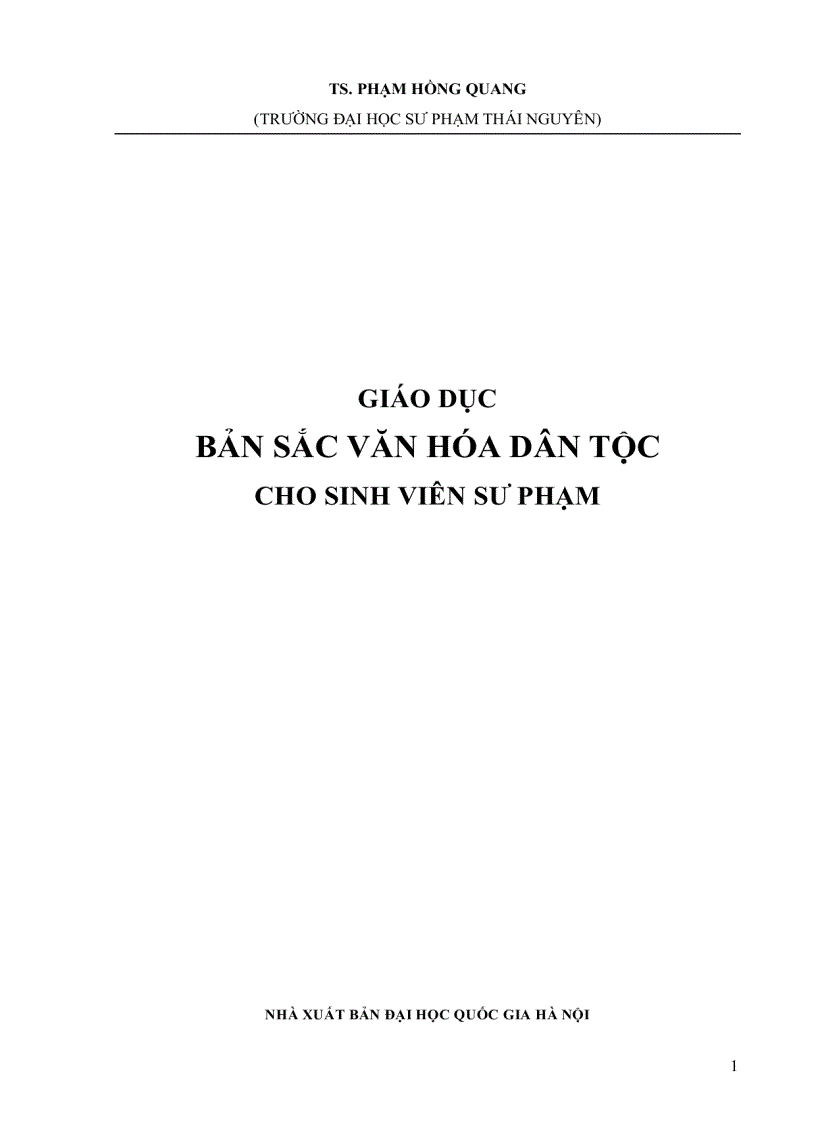 Giáo dục bản sắc văn hóa dân tộc cho sinh viên sư phạm