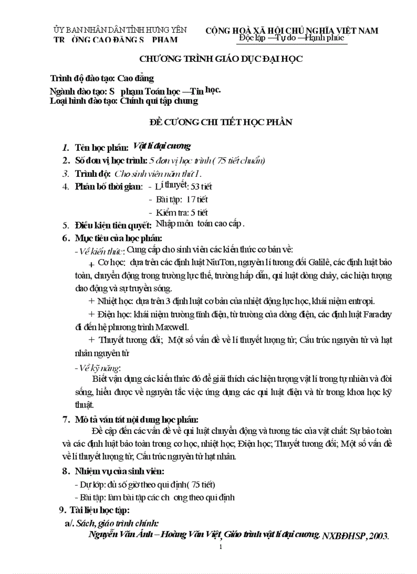 De cuong chi tiet mon VLDC