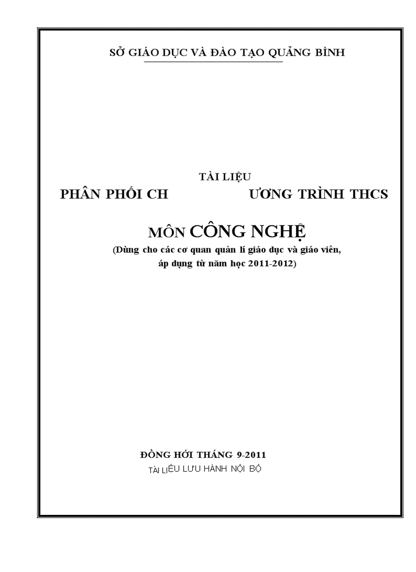 PPCT Công Nghệ THCS 2011 2012