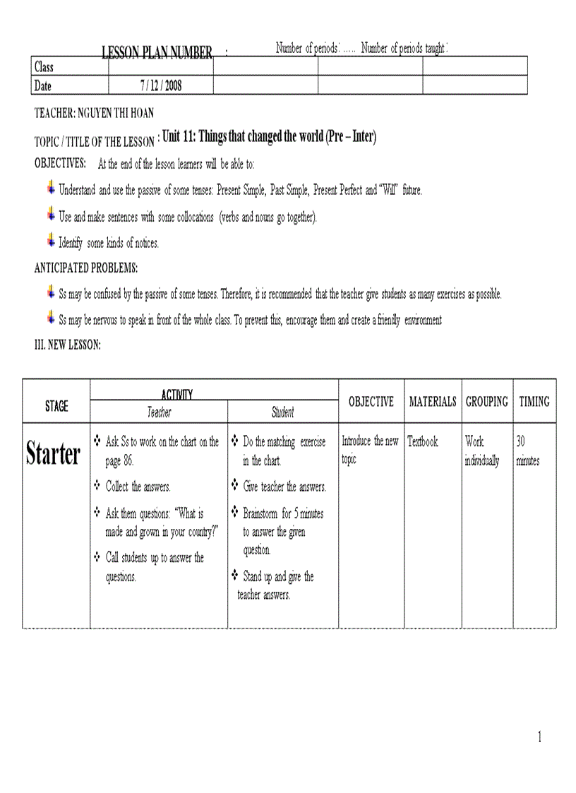 New headway pre inter unit 11