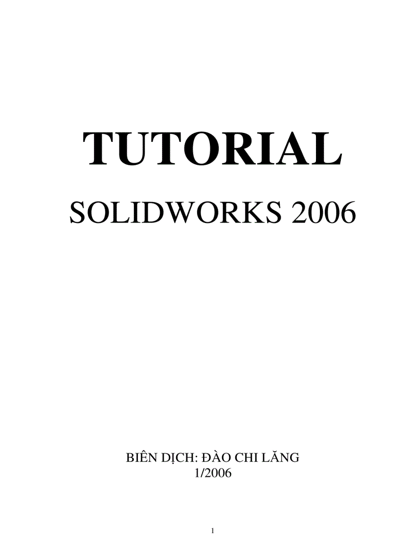 Tự học Solidworks 2006