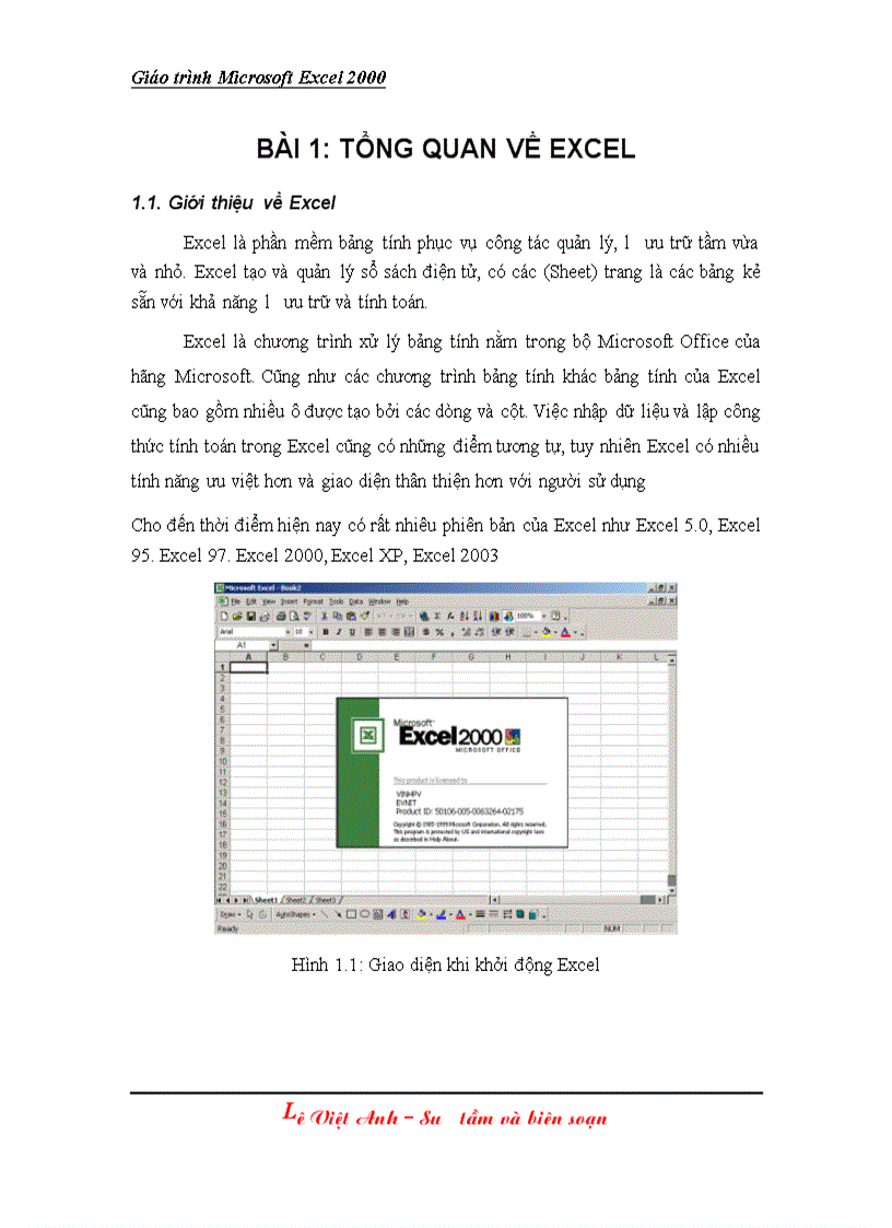 Giáo trình Excel bài 1