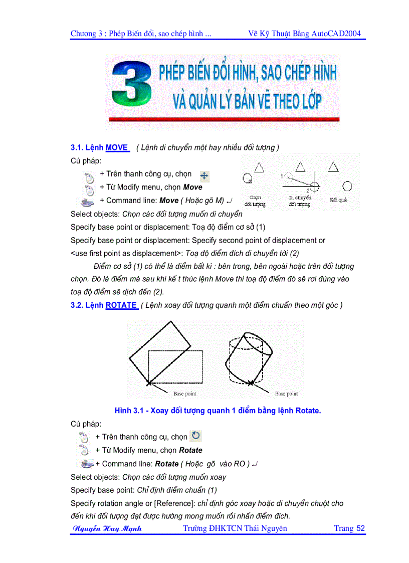 Giáo trình AutoCad Chuong 3