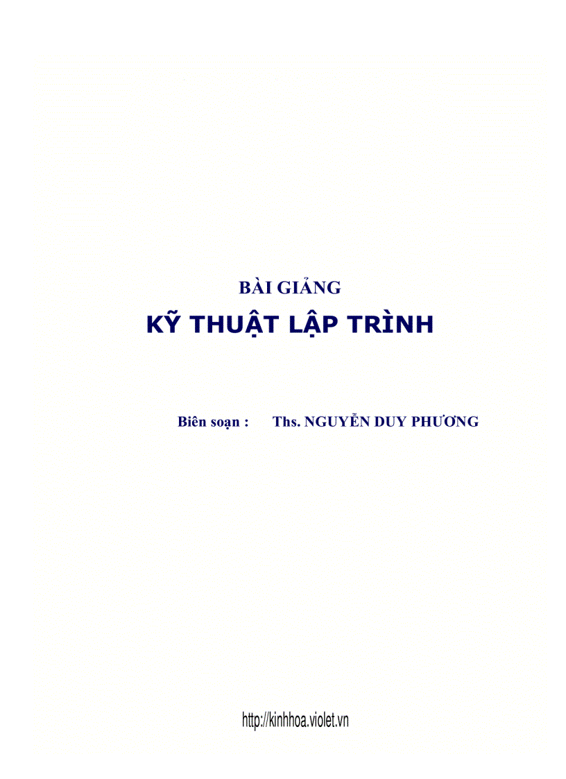 Kĩ thuât lập trình