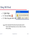 Giáo trình word 2003 dùng cho SV