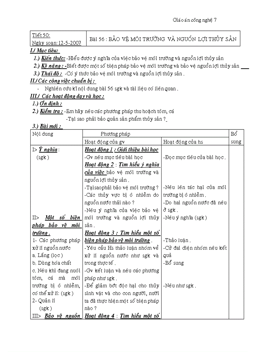 Tiết 54 CN7