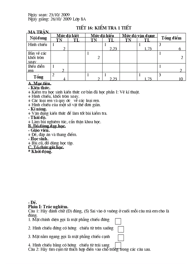 Tiet 16 kiem tra 1 tiet cn8