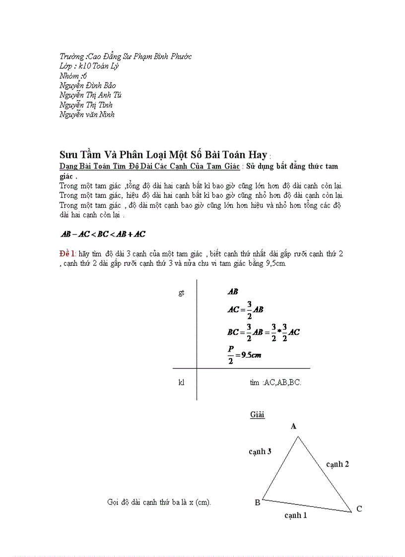 Một số bài toán hình tính toán hay 1