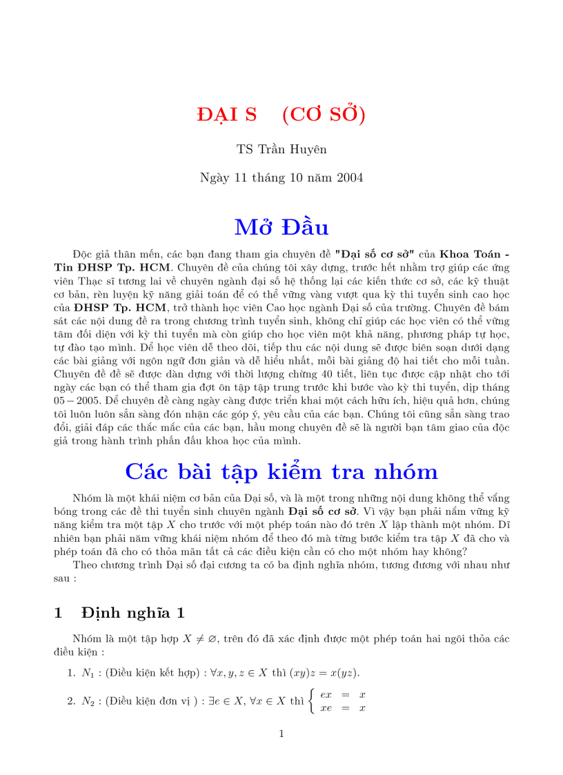 Tài liệu ôn thi cao học 1