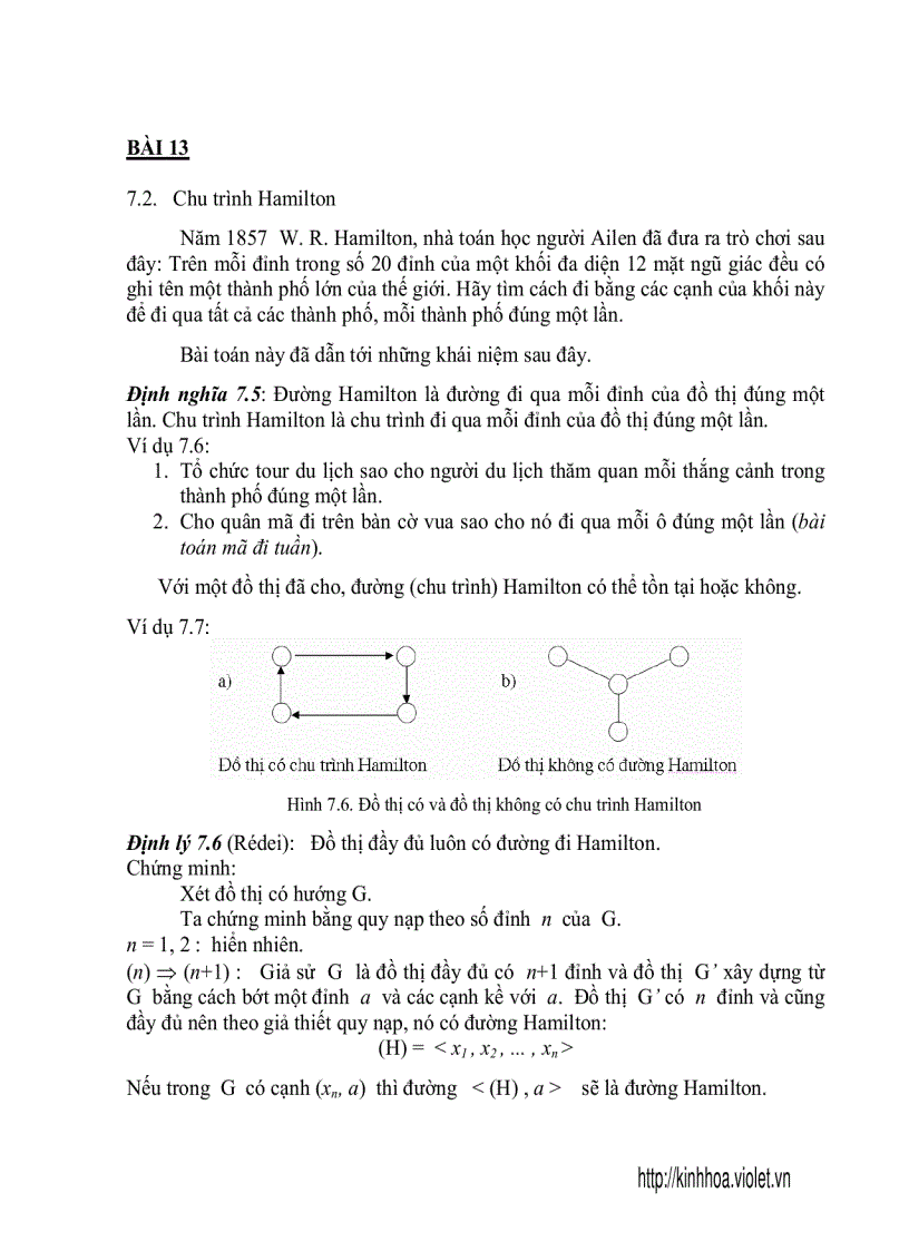 Lý thuyết đồ thị bài 13