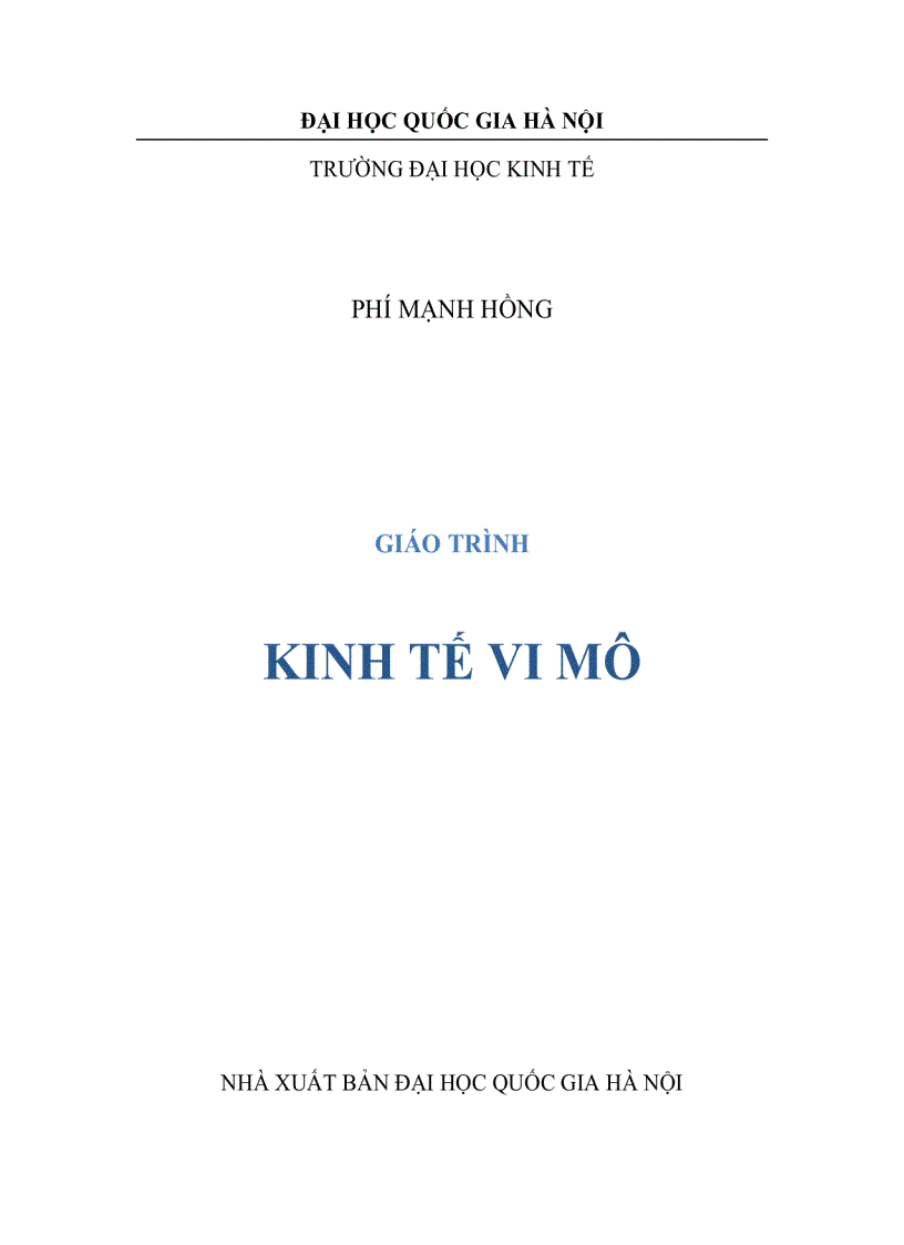 Giao trinh Kinh Te Vi Mo