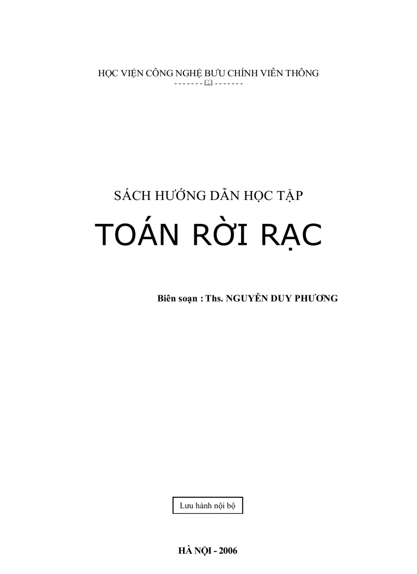 Hướng dẫn học toán rời rạc 1