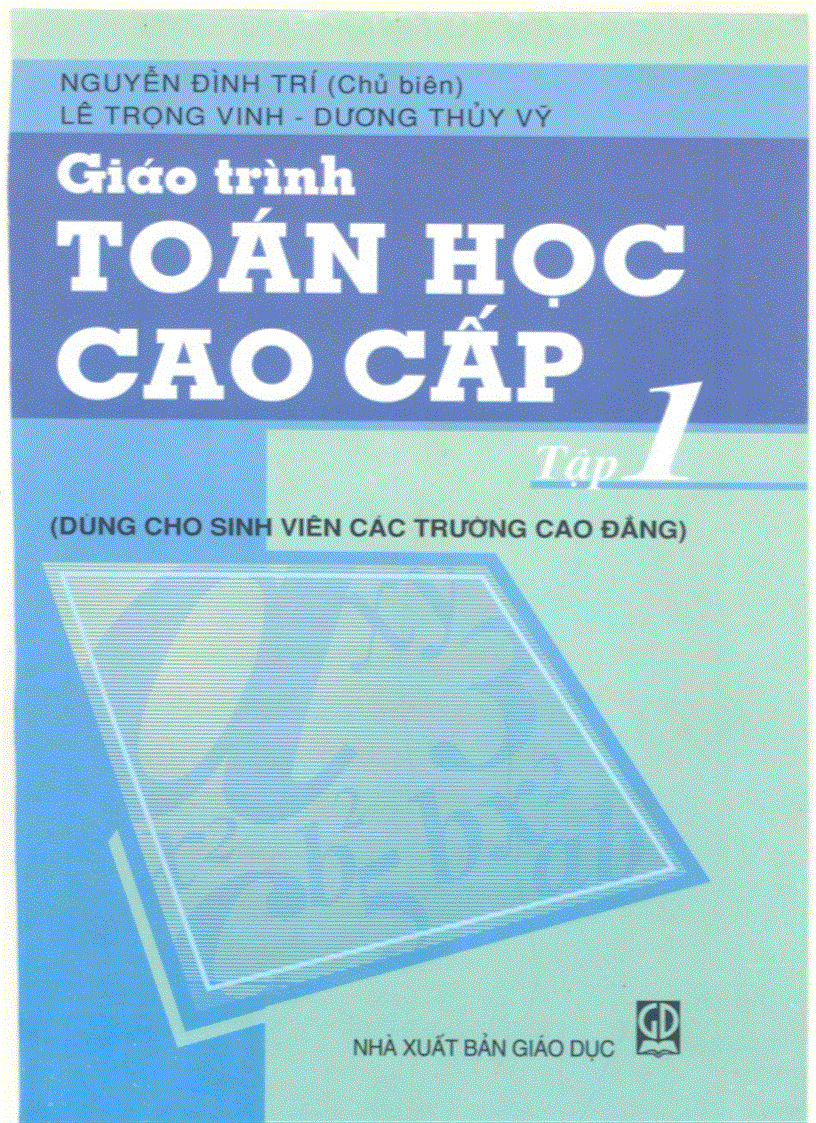 Giáo trình toán cao cấp 1