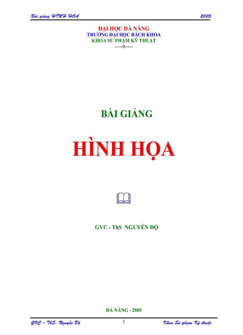 Giáo trình hình học 1