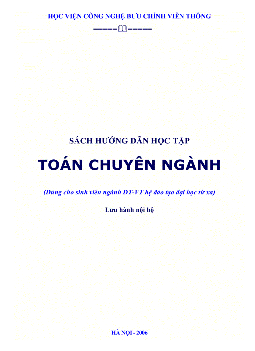 Toán ngành điện tử viễn thông 1