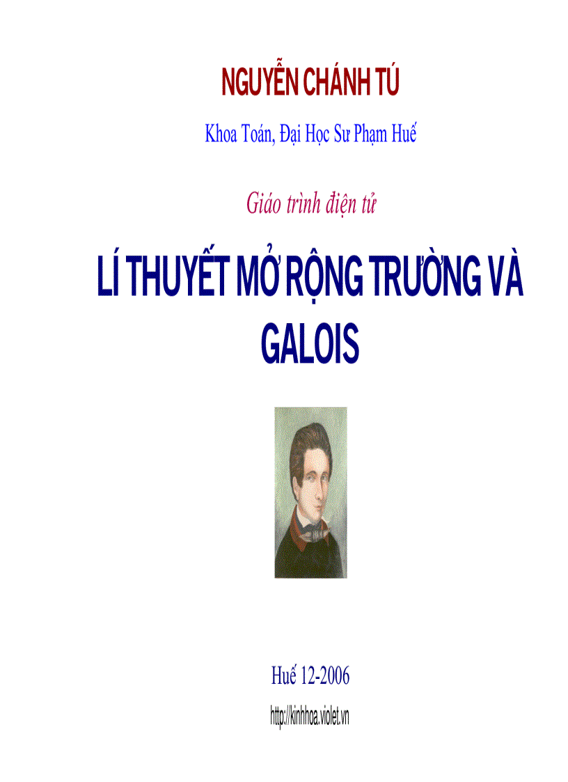 Lý thuyết mở rộng trường và Galois 1