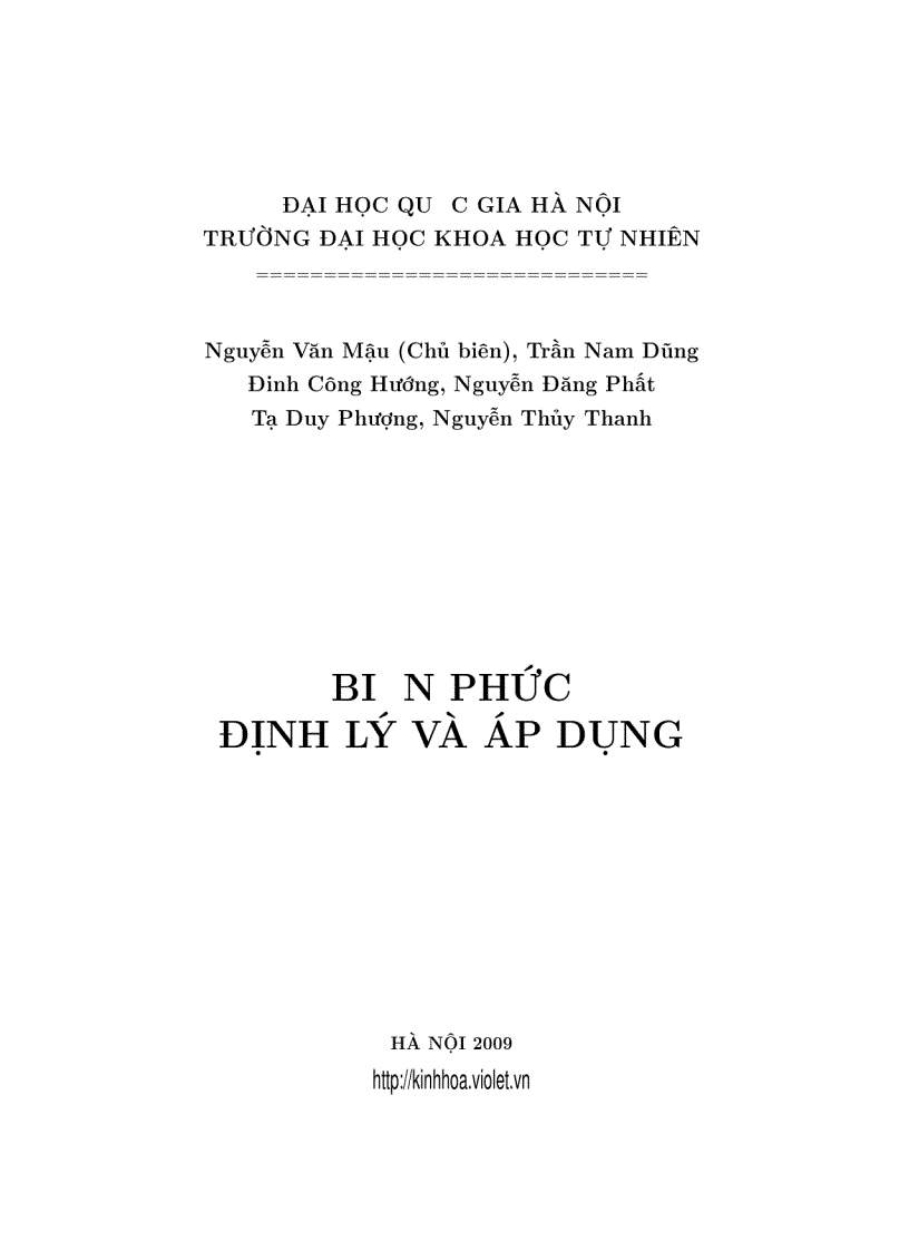 Biến phức Áp dụng