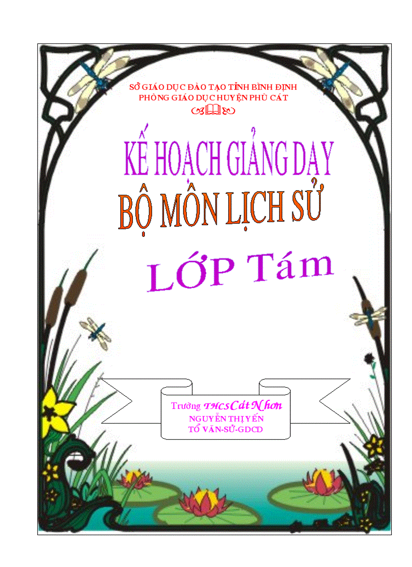 Mẫu bìa giáo án đẹp