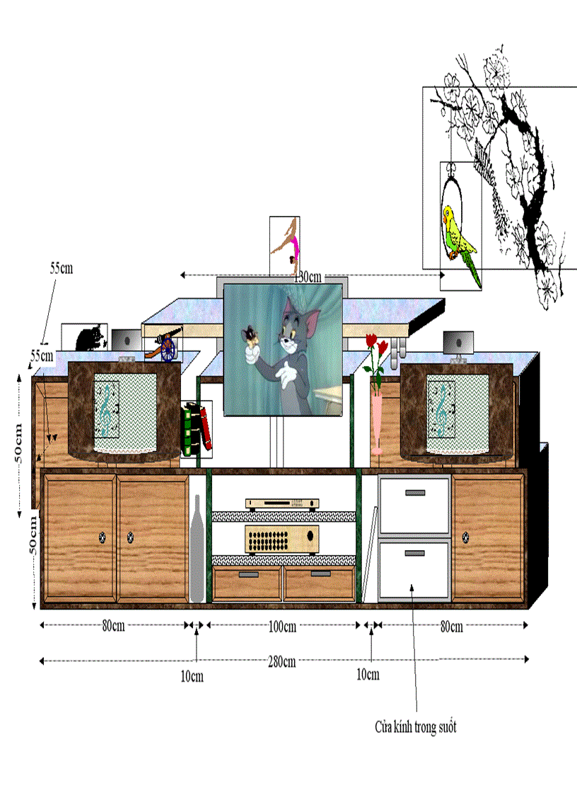 Kệ ti vi kiểu mới
